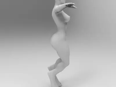 Alien Princess Low-poly 3D model