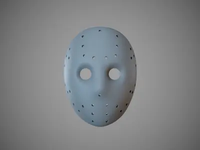 JASON VOORHEES HOCKEY MASK FRIDAY THE 13TH 3D model