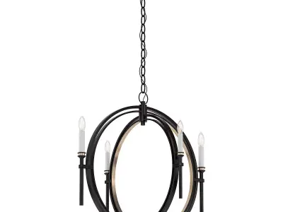 INFINITY chandelier with three lights hanging from it 3D model