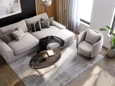 interior scene livingroom 01 3D model