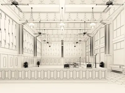 office lobby 3D model