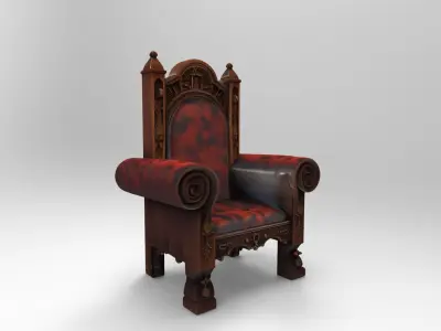medieval chair 2 3D print model