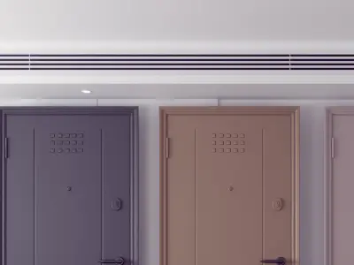 door Modern single 3D model