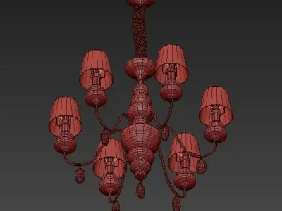 Masiero Eva Chandelier 6 3D model