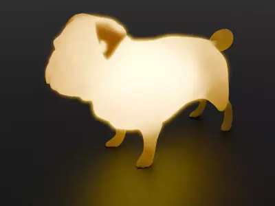 Indirect lighting for pug 3D model