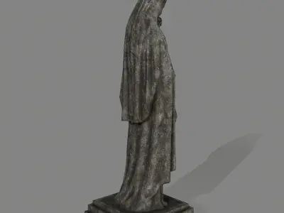 Woman  Statue Low-poly 3D model