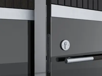 Aluminium door 80 3D model