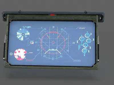 Sci-fi Monitor Low-poly 3D model purchase