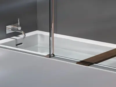 westyle bathtub cube and Glass doors Fleurco Kinetik 3D model