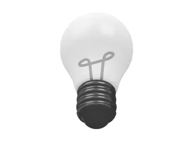 Light Bulb v1 003 Low-poly 3D model