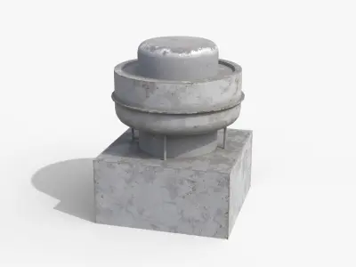 Roof Air Conditioner Ventilation Low-poly 3D model