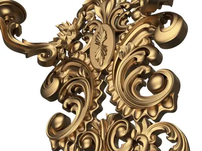 Classic Wall Chandelier 05 Low-poly 3D model