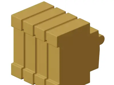 Plastic Electrical Modular MCB Toy 3D model