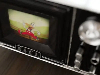 WAGO Vintage TV Lighter without the Lighter - Vintage - Retro TV Free 3D model