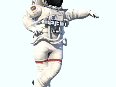 NASA Astronaut - PBR Low Poly Rigged and Ready for Animation Low-poly 3D model