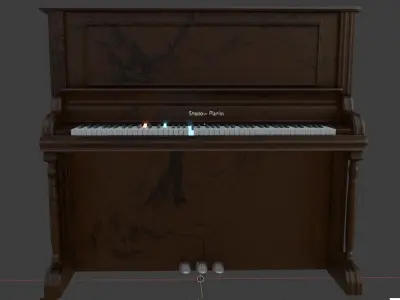 Piano with lights 3D model