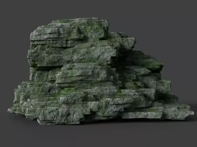 Rock 8-6 Low-poly 3D model