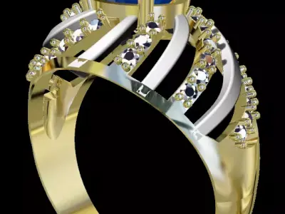 women ring 36 3D print model