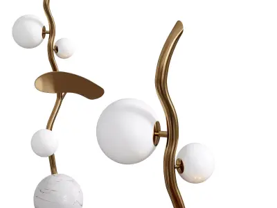 Almond Floor Lamps  3D model