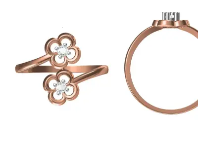 Light Weight Wedding Engagement Women Ring STL JCD Details 3D print model