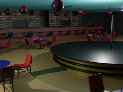 Night Club Low-poly 3D model