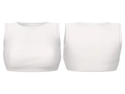 Long Coat White Top High Waist Pants Outfit Low-poly 3D model