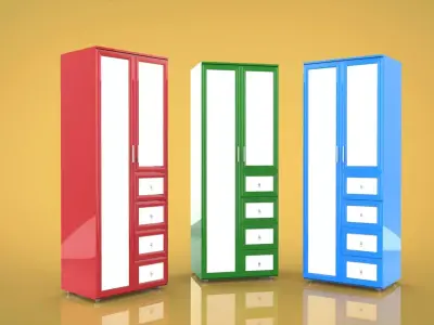 Wardrobe two-door  3D model