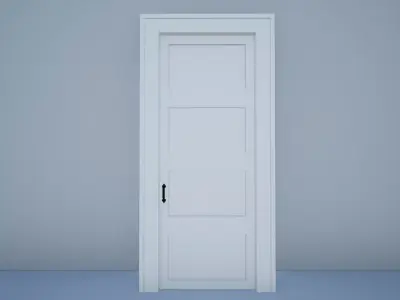 Door with trim 3D model