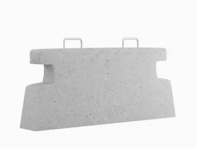 Stone Barrier 02 Low-poly 3D model