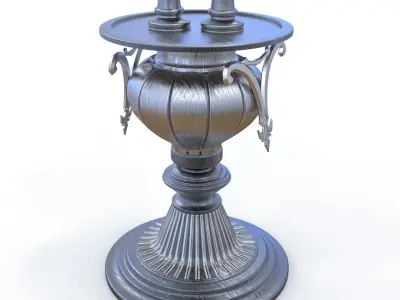 Metal candle Holder Low-poly 3D model