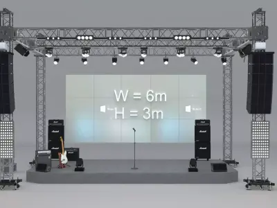 Modular Truss Event Stage 3D model