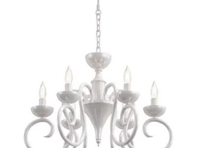 odeon-light-zefiro-3932-6 chandelier with four lights 3D model
