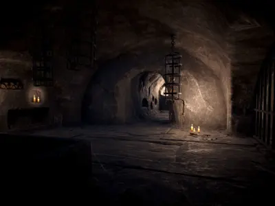 Ancient Catacombs Low-poly 3D model