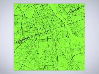 Roads and streets Warsaw Poland 3D model