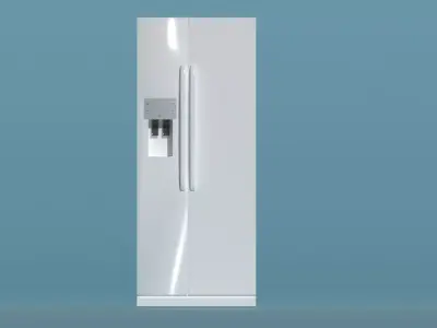 American style twin door fridge freezer with drinks dispenser Free 3D model