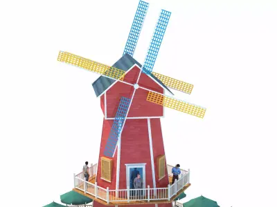 Windmill Cafe 3D model