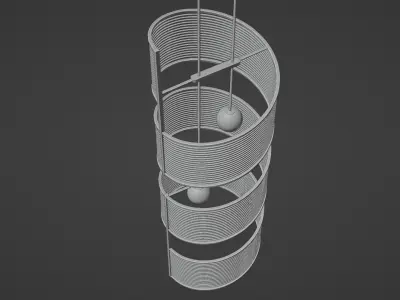 Zen chandelier 1 3D model