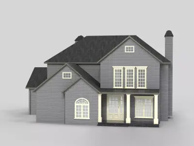 British House Design 17T2  Low-poly 3D model