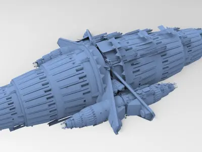 Star Freighter Grand battleship 9  3D model