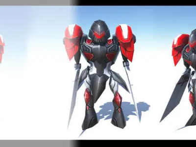 Cartoon Black Titan Low-poly 3D model