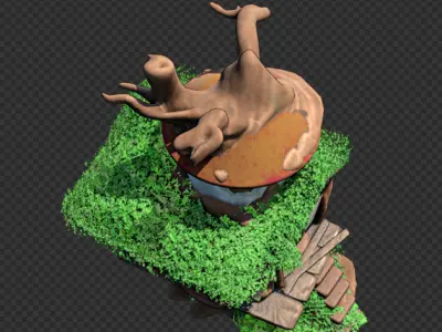 Tree House Stylized 3D model