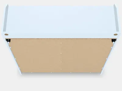 HAUGA Glass Door Cabinet Low-poly 3D model