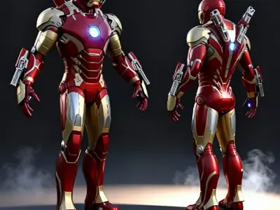 Iron Man Suit Mark XLVI Ultra-Realistic 3D Model 3D model