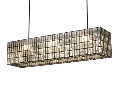 Adeline Crystal Rectangular Chandelier 3D model