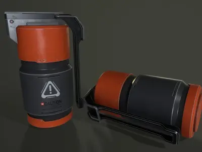 Sci-fi grenades pack set vol 1 Low-poly 3D model