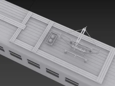 ER-2 EMU Motor Wagon 3D model Low-poly 3D model