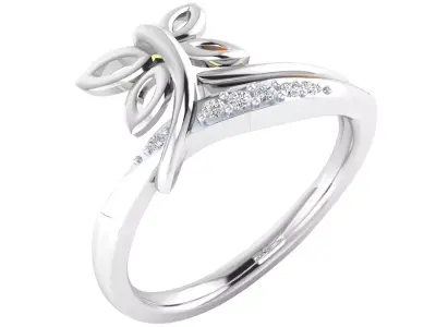  Women Ring Render 3dm STL MTL SLC JCD OBJ FBX Details 3D print model 41