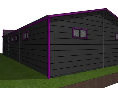 modern warehouse model 3D model