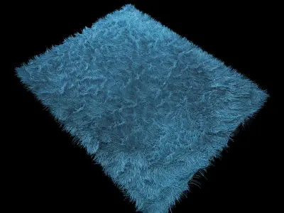 Carpet shaggy rug 3D model