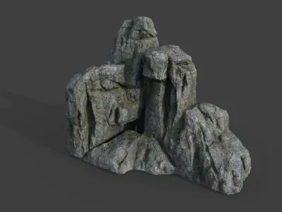Cliff Rock 2-2 Low-poly 3D model
